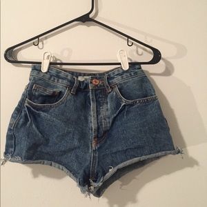 Denim HighWaisted Shorts